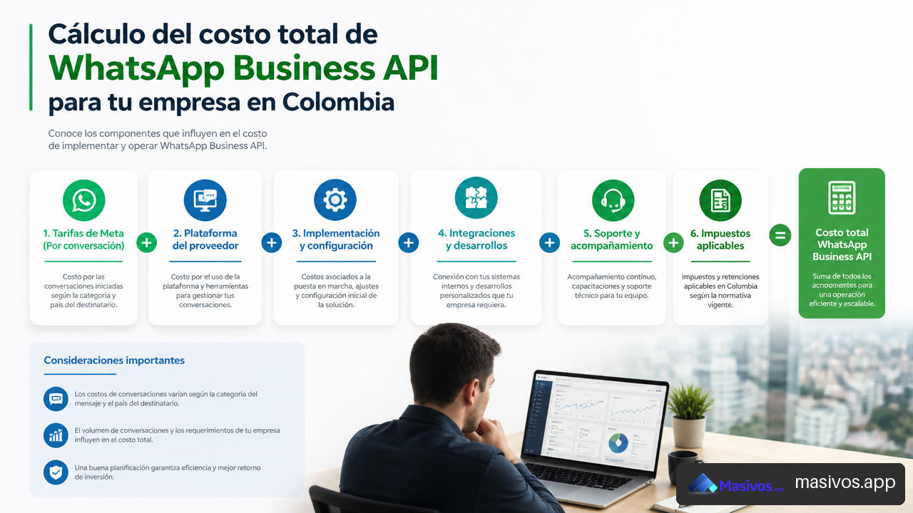 Cómo calcular el costo de una campaña de WhatsApp masivo en Colombia