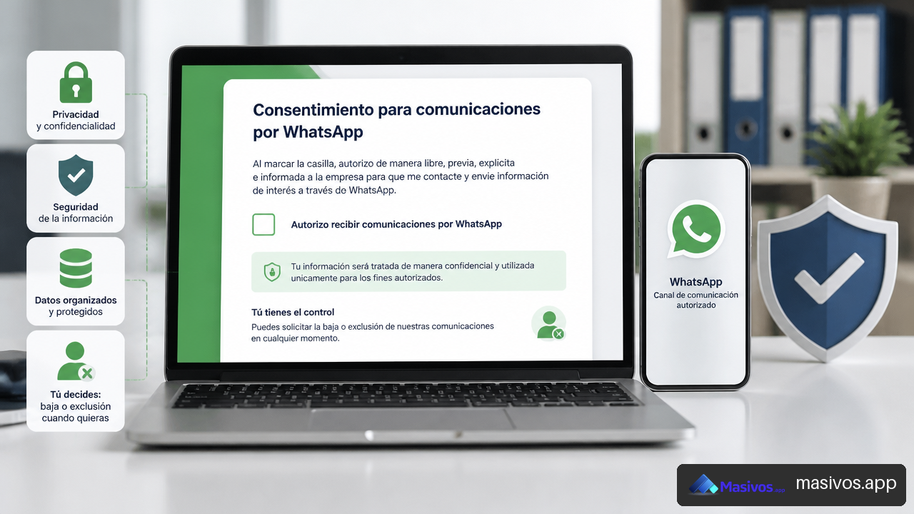 Consentimiento para enviar WhatsApp masivos legalmente en Colombia