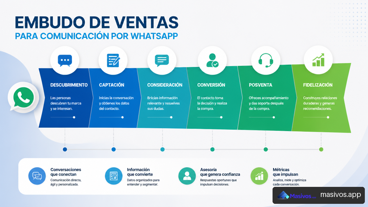 Embudo de ventas para una estrategia de WhatsApp Marketing empresarial