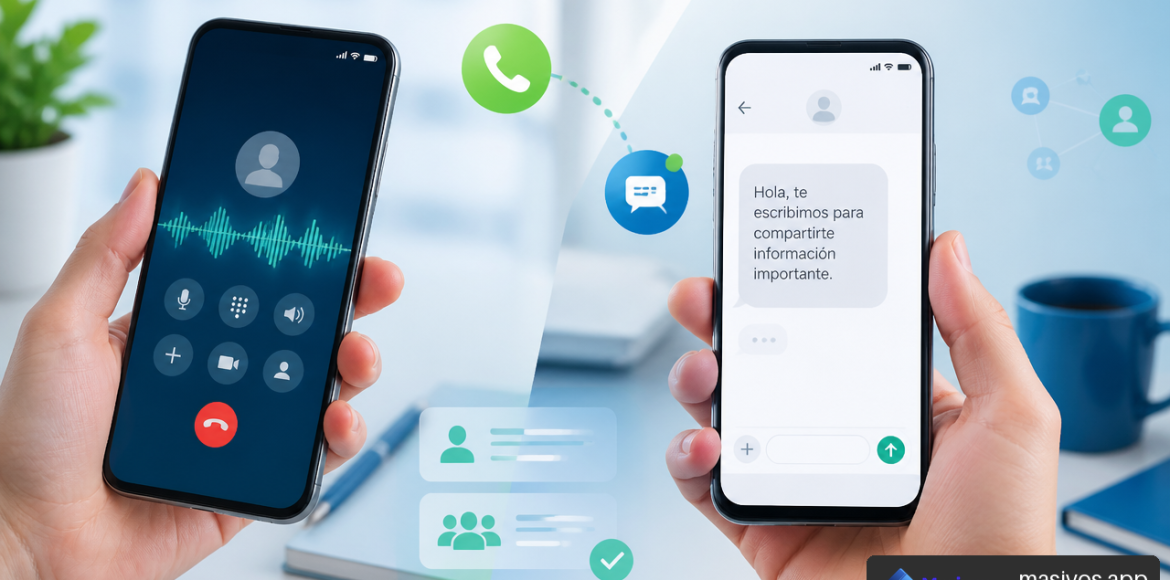 Llamadas masivas vs SMS masivos para empresas en Colombia