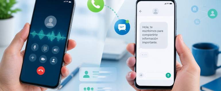 Llamadas masivas vs SMS masivos para empresas en Colombia