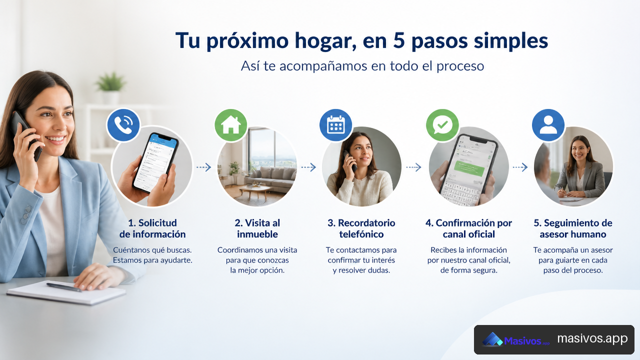 Proceso de llamadas automatizadas para recordatorios de visitas inmobiliarias