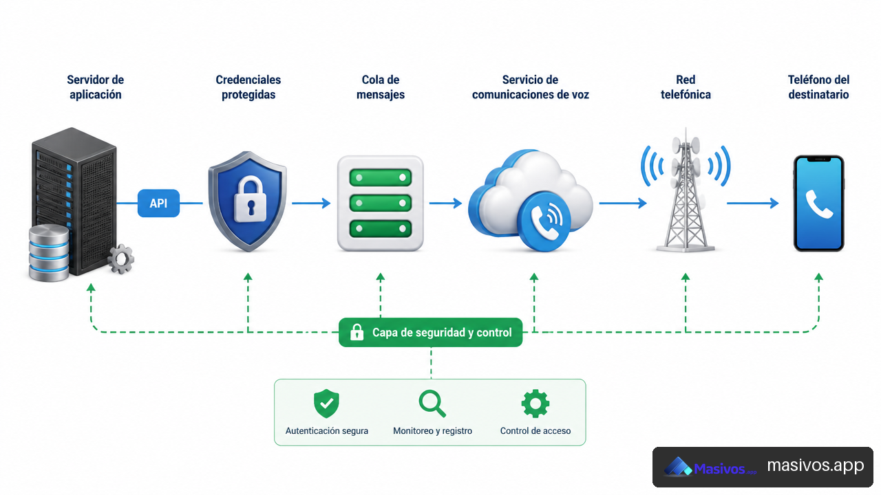 Seguridad y control operativo en integraciones API de llamadas empresariales